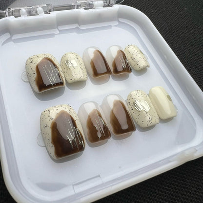 Press On Nails Short Square T0060-D Easy Beauty Nepal