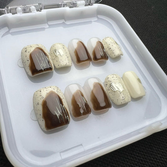 Press On Nails Short Square T0060-D Easy Beauty Nepal