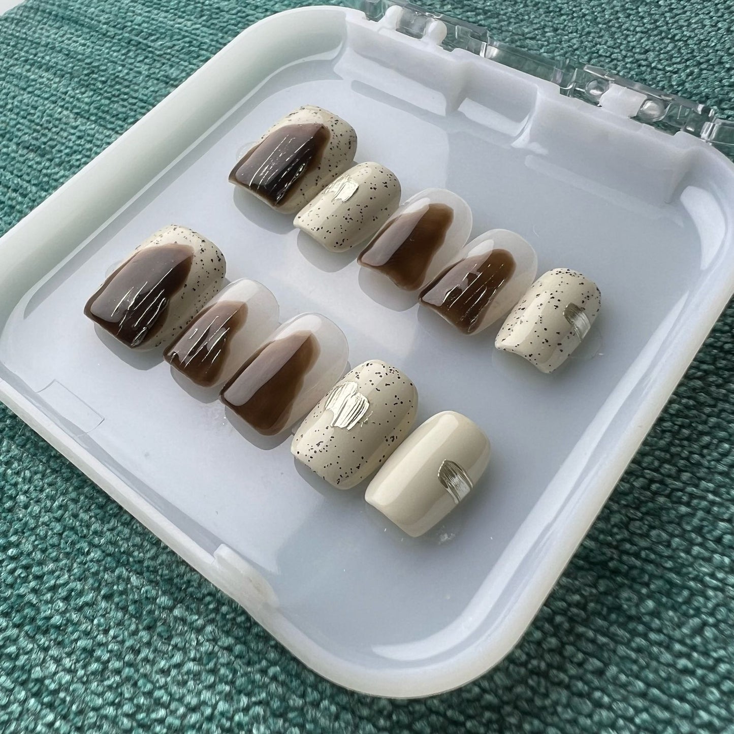 Press On Nails Short Square T0060-D Easy Beauty Nepal