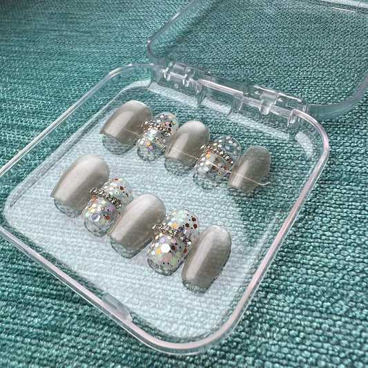 Press On Nails Short Square H0039-D Easy Beauty Nepal