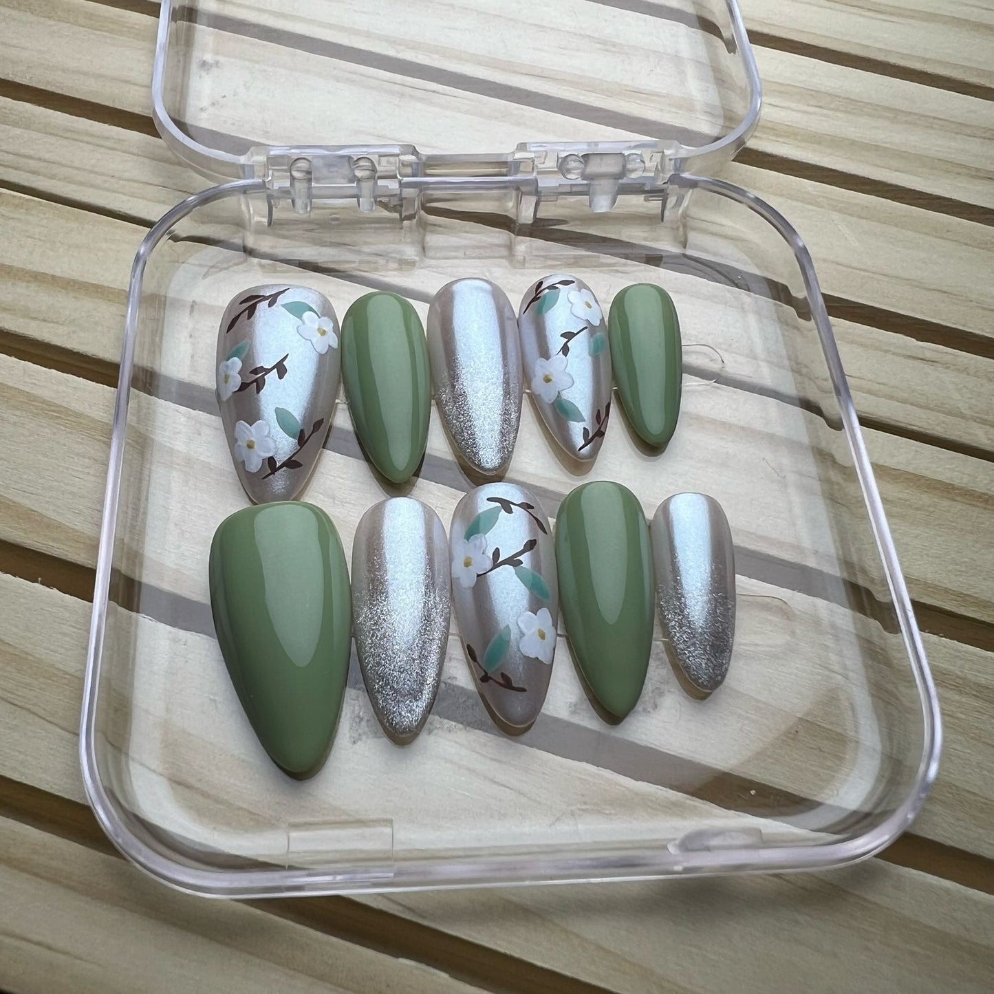 Press On Nails Long Stiletto H0221-D Easy Beauty Nepal