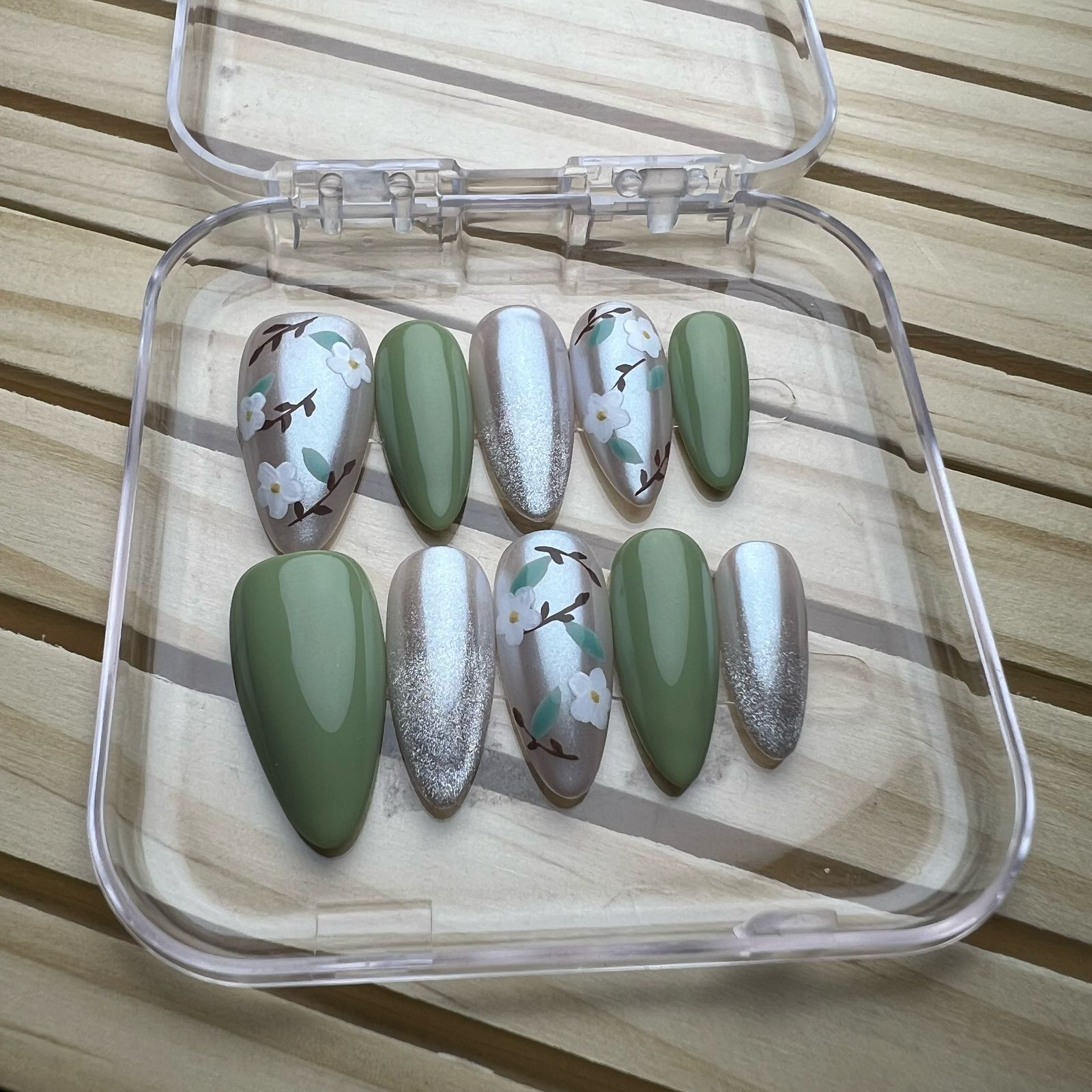 Press On Nails Long Stiletto H0221-D Easy Beauty Nepal