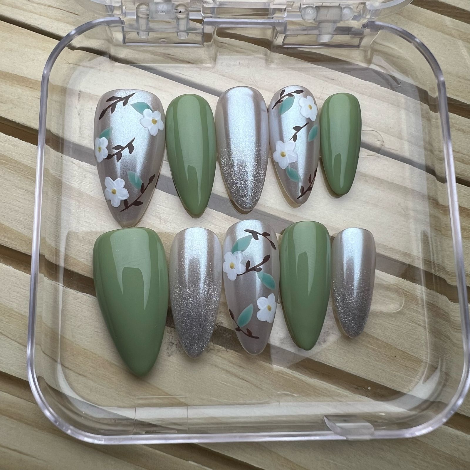 Press On Nails Long Stiletto H0221-D Easy Beauty Nepal