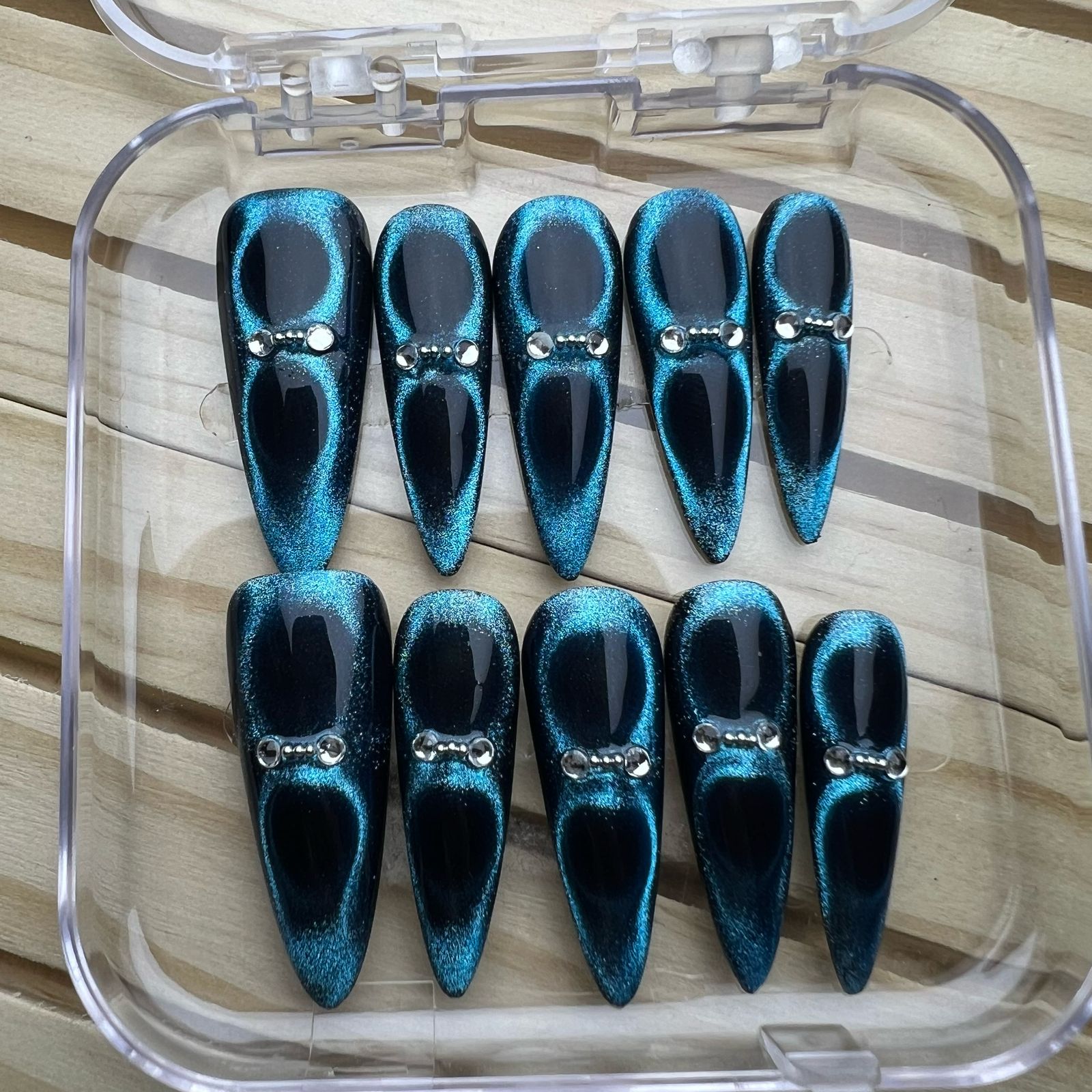 Press On Nails Long Stiletto L0283-A Easy Beauty Nepal