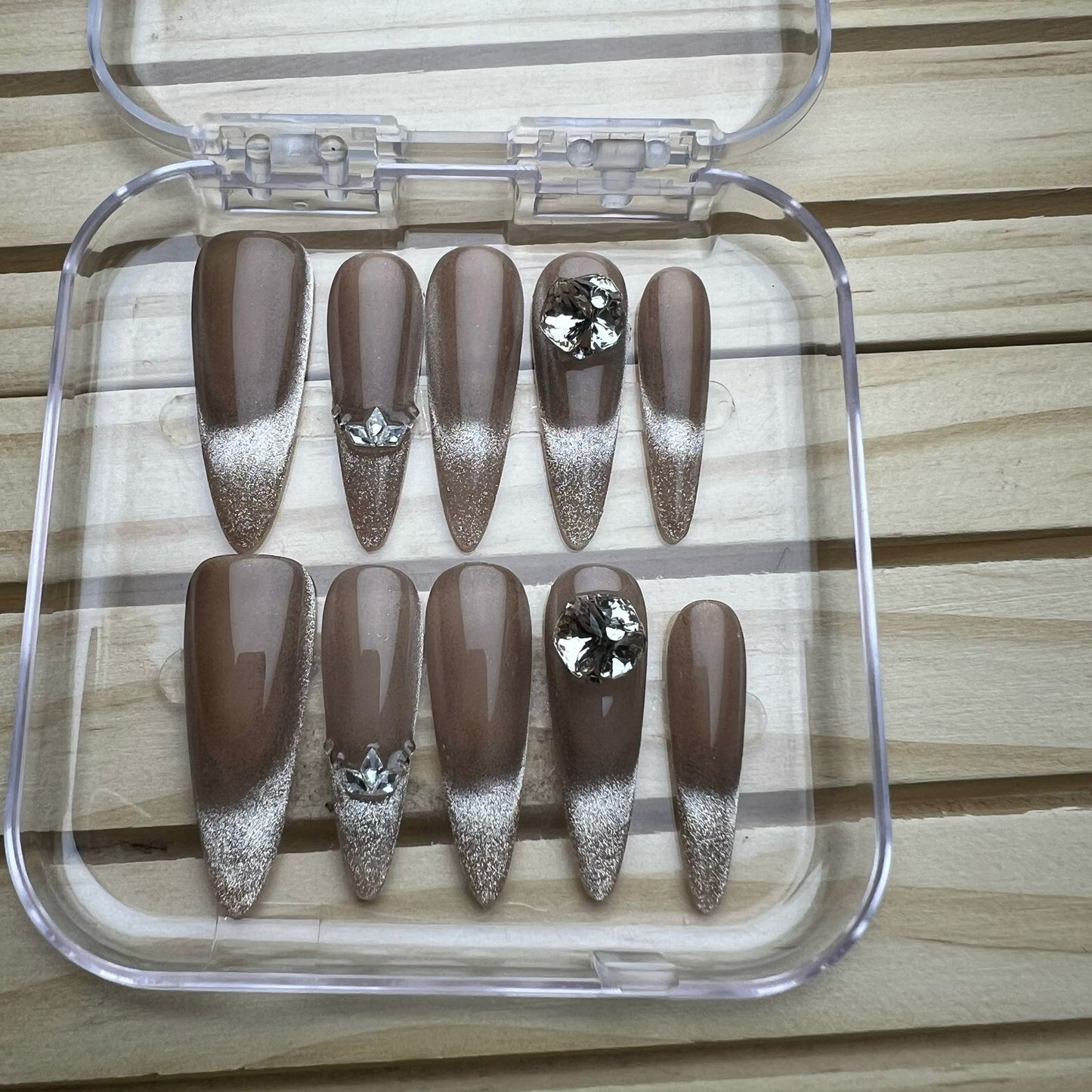 Press On Nails Long Stiletto L0292-A Easy Beauty Nepal