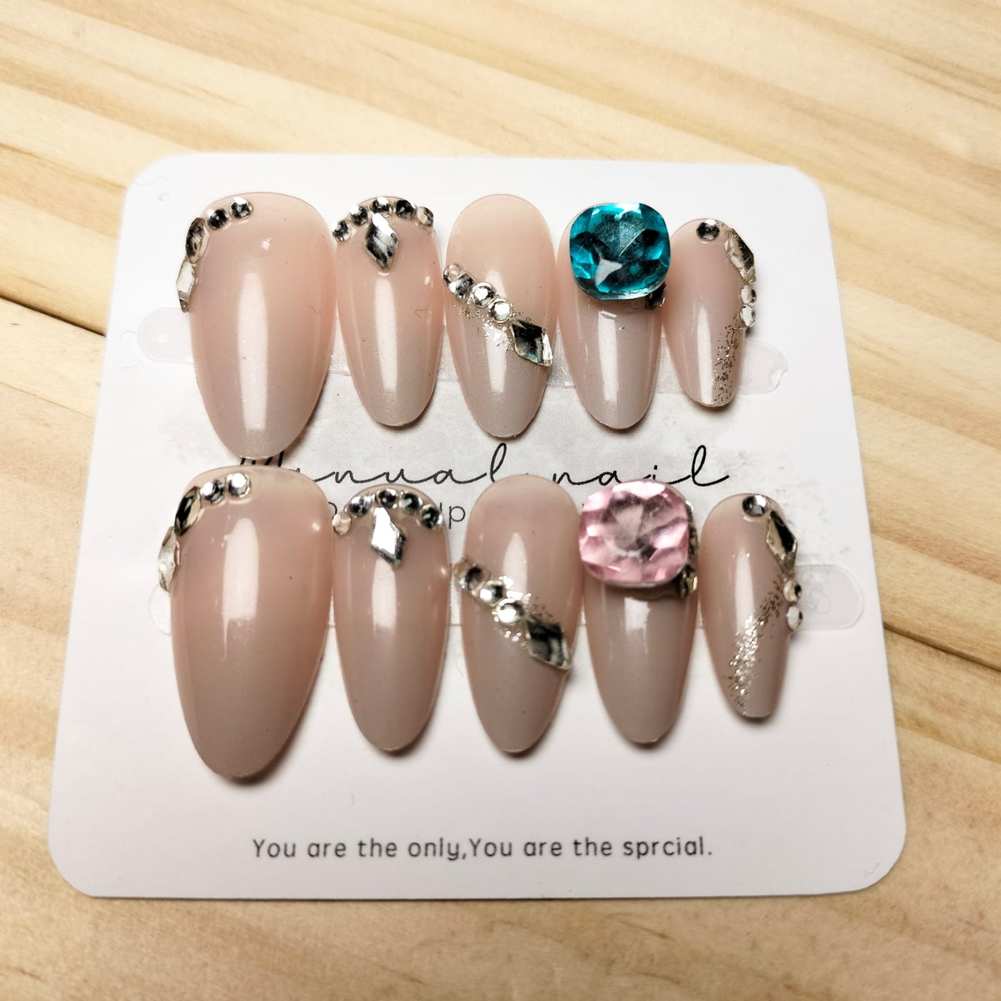 Y005 Press On Nails Oval Round Shape Easy Beauty Nepal