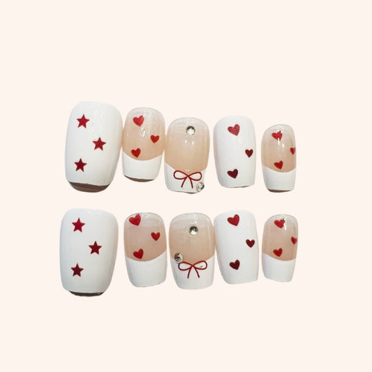 Y022 Press On Nails Square Coffin Shape Easy Beauty Nepal