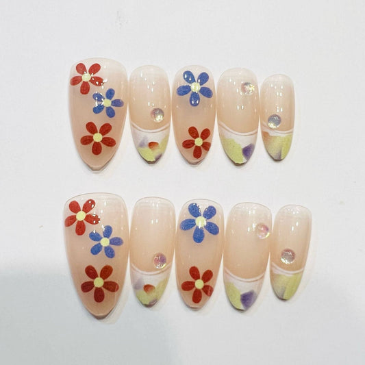 Y031 Press On Nails Stiletto Almond Shape Easy Beauty Nepal