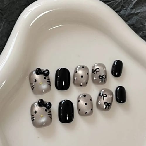 Z001 Press On Nails Square Coffin Shape Easy Beauty Nepal