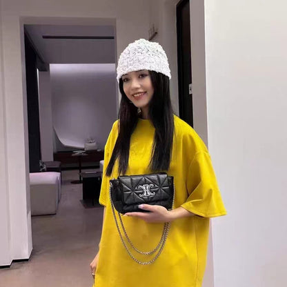 Celine Vegan Leather Quilted Studded Shoulder Bag Easy Beauty Nepal