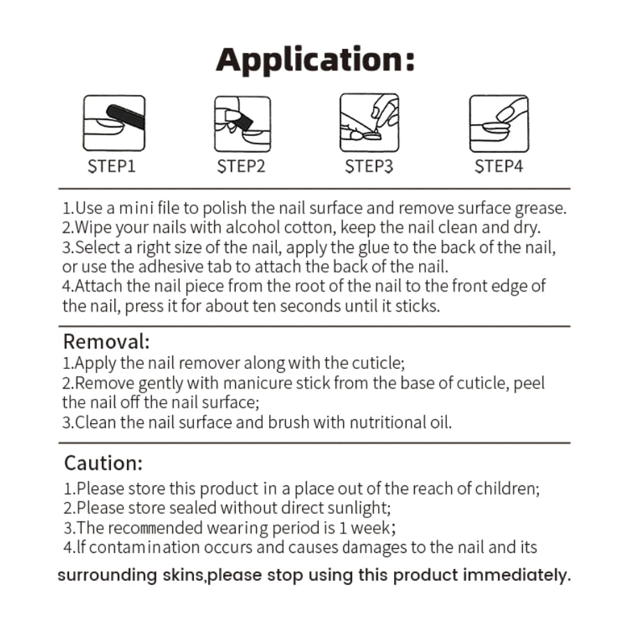 Press On Nail Label Card Mask Queen Nepal