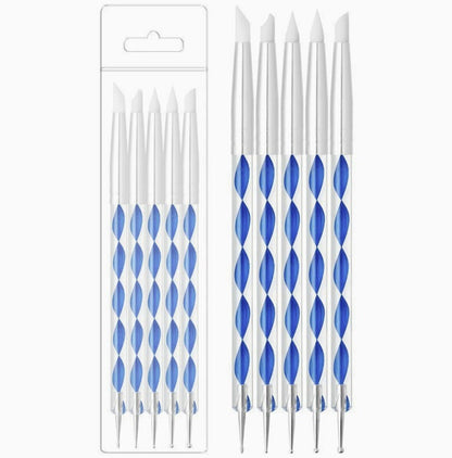 Generic 5Pcs Flexible Silicone Brush Nail Tools For 3D Gel Set Mask Queen Nepal