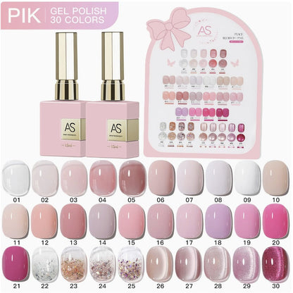 AS Gel Polish Peach Blossom Pink PIK Series 15ml Mask Queen Nepal