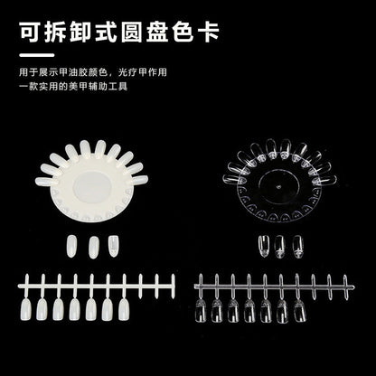 Nail Art Color Chart Palette False Nail Tips Gel Polish Display Mask Queen Nepal