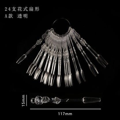 Nail Art Color Chart Palette False Nail Tips Gel Polish Display Mask Queen Nepal