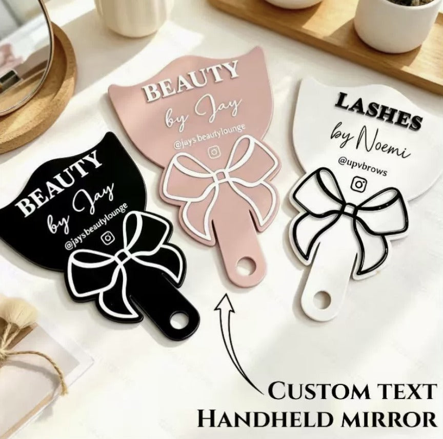 Eyelash Technician Photo Prop Acrylic Handheld Lash Mirror Mask Queen Nepal