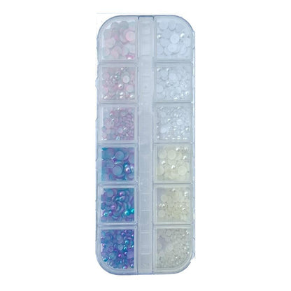 PH 12 Grid Nail Stone Box Nail Art Rhinestone Mask Queen Nepal