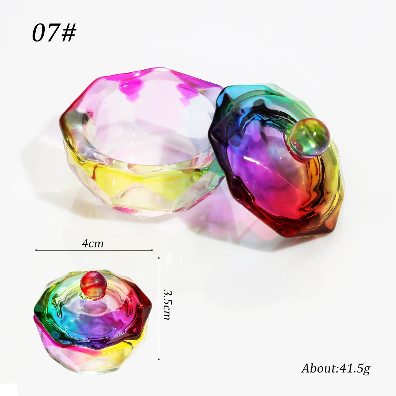 Art Crystal Cup Nail Glass Cup Nail Liquid Cup Manicure Dishes Clear Glass Cups Crystal Nail Cup Nail Care Tools Sheer Nail Polish Nail Tools Bowl Mix Powder Mask Queen Nepal