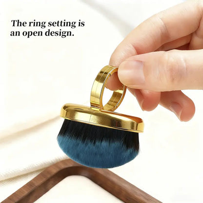 Ring Nail Dust Brush With Soft Blue Bristles Mask Queen Nepal