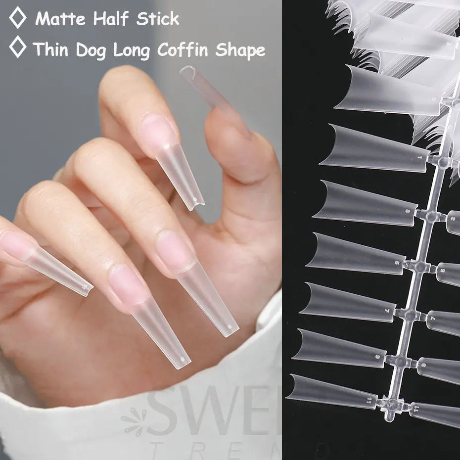 Transparent Matte Full Cover Nail Tips Mask Queen Nepal