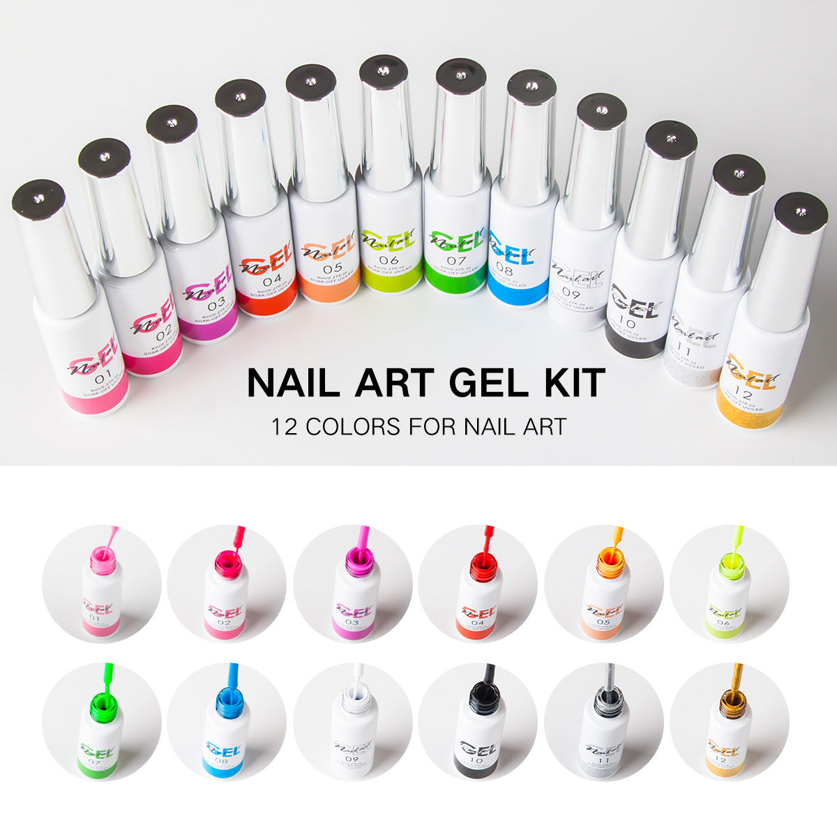 Professional 12colors 3D Nail Liner Gel Drawing Gel for Nail Art Mask Queen Nepal