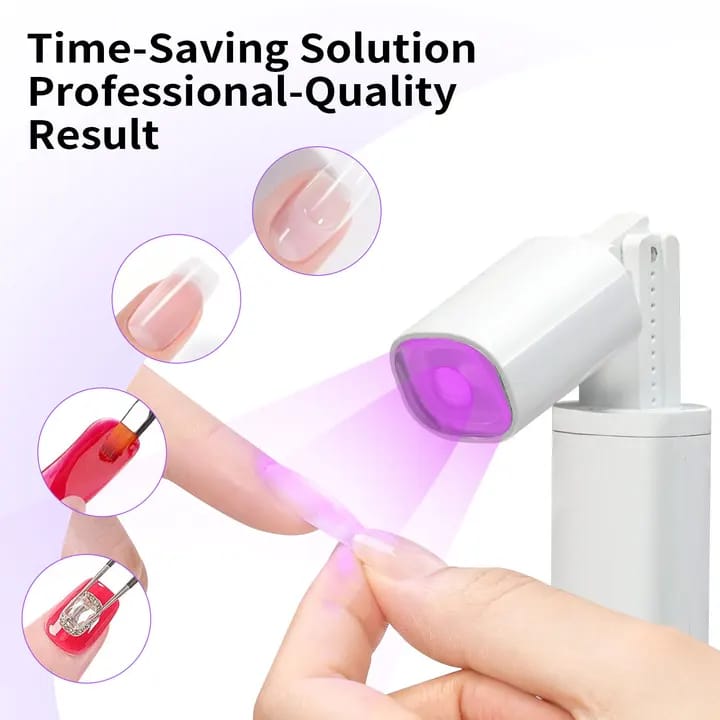 Portable Mini Handheld UV Nail Light Belt Encourage for Gel Nail Lamp with Foldable Stand Mask Queen Nepal