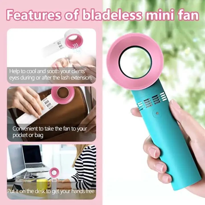 USB Rechargeable Portable Bladeless Fan Handheld Mask Queen Nepal