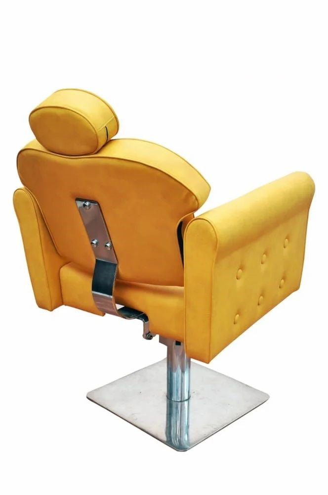 Jumera Chair Yellow Stainless Steel Salon Chair, Synthetic Leather Mask Queen Nepal