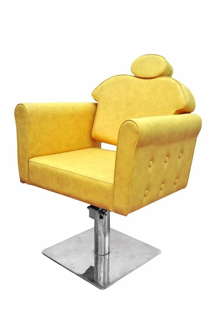 Jumera Chair Yellow Stainless Steel Salon Chair, Synthetic Leather Mask Queen Nepal