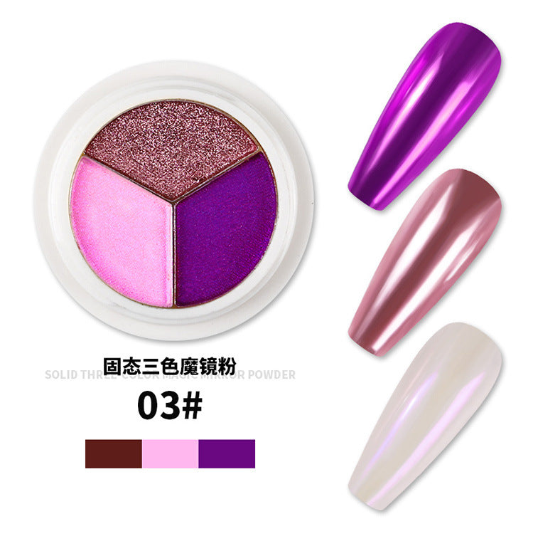 Chrome Nail Powder,Holographic Highly Pigmented Chrome Powder,Metallic Glitter Nail Powder Magic Art Mirror Effect Makeup Powder,Titanium Alloy Chrome Powder Mask Queen Nepal