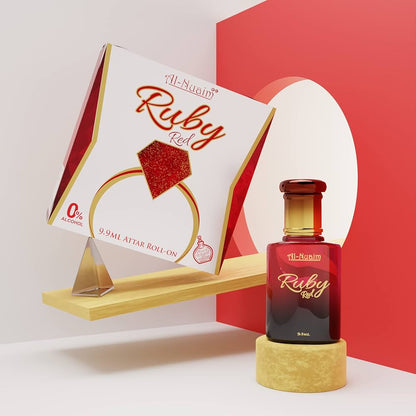 Al-Nuaim® Ruby Red Non Alcoholic Attar Roll On 9.9ml | Unisex Attar |
