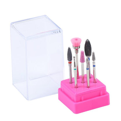 Nail Drill Bit Holder Storage Box 7 Slots Mask Queen Nepal