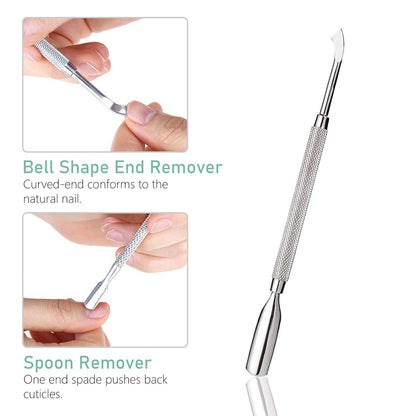 Stainless Steel Double-Ended Cuticle Pusher for Pedicure and Manicure Mask Queen Nepal