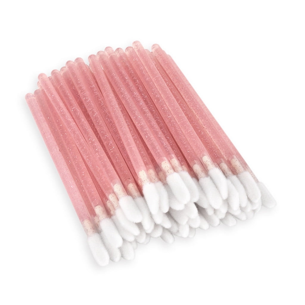 100PCS Glitter Crystal Lip Brush Disposable Lip Gloss Applicators Mask Queen Nepal