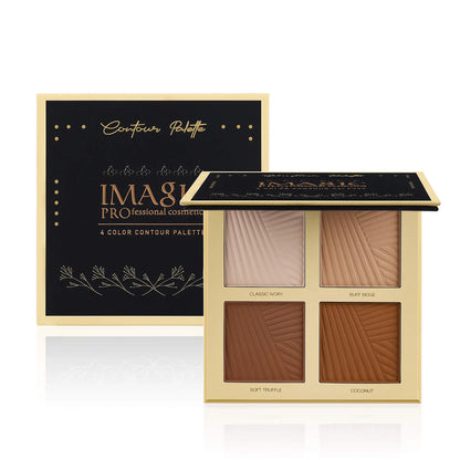 IMAGIC Professional Cosmetics 4 Color Highlighter & Contour Palette
