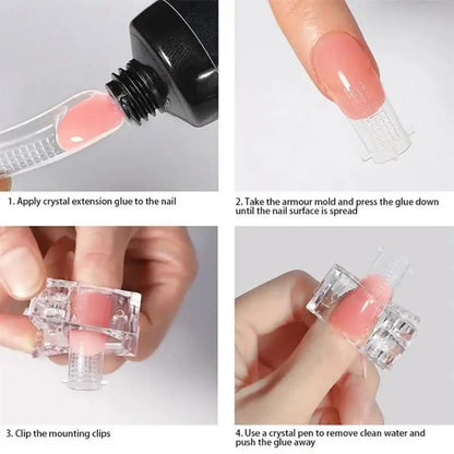 Quick Building Poly Gel Nail Tips Plastic Clip Mask Queen Nepal