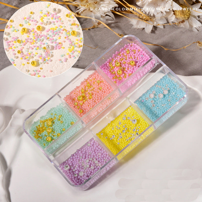 6 Grid Nail Stone Box Nail Art Rhinestone Mask Queen Nepal