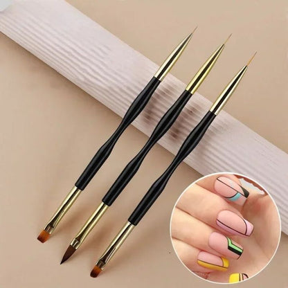 Nail Art Black Dual Ended Brush Mask Queen Nepal