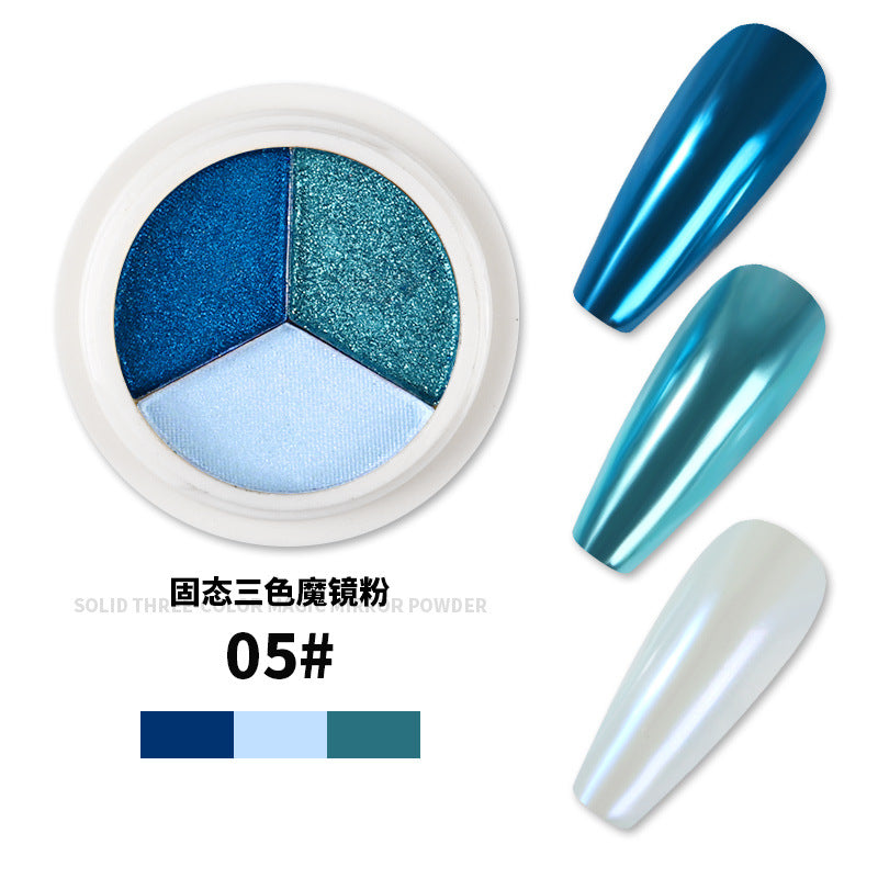 Chrome Nail Powder,Holographic Highly Pigmented Chrome Powder,Metallic Glitter Nail Powder Magic Art Mirror Effect Makeup Powder,Titanium Alloy Chrome Powder Mask Queen Nepal