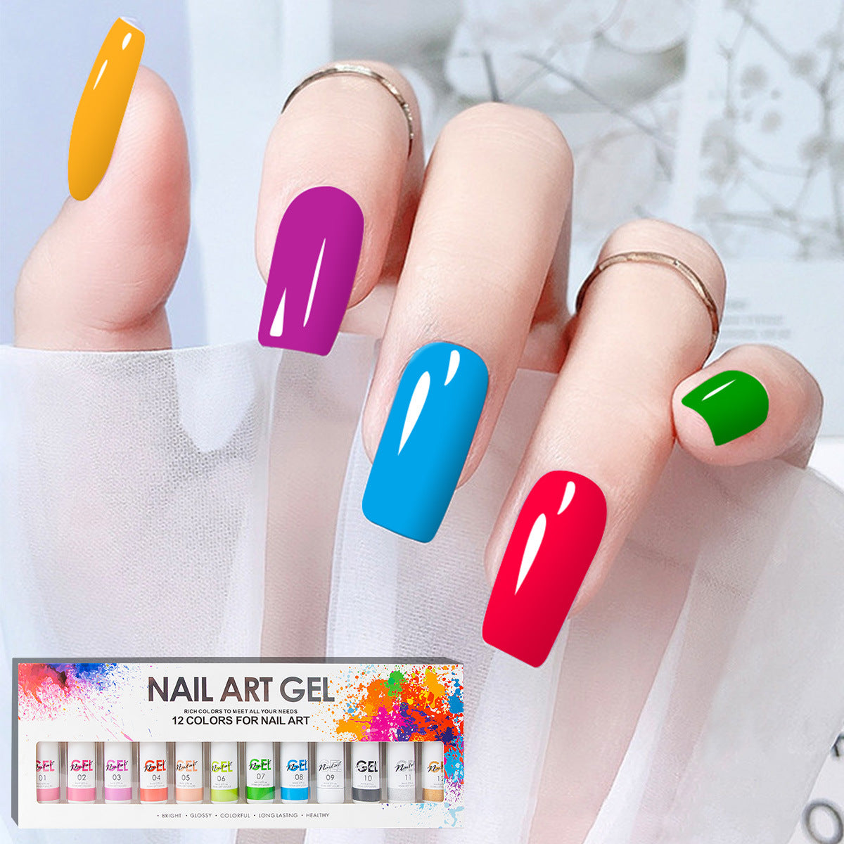 Professional 12colors 3D Nail Liner Gel Drawing Gel for Nail Art Mask Queen Nepal