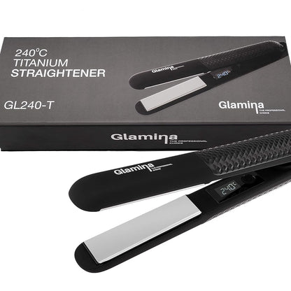 Professional Glamina Silver Titanium Hair Straightener GL240 - T Mask Queen Nepal