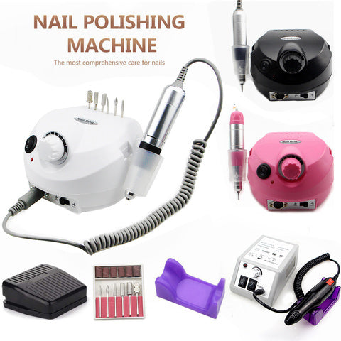 Nail Drill Machine 35000RPM Pro Manicure Machine Apparatus For Manicure Pedicure Kit Electric Nail File With Cutter Nail Tool Mask Queen Nepal