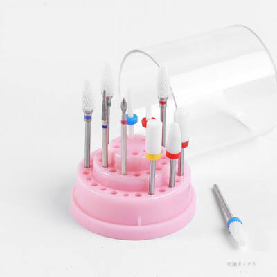 Nail Drill Bit Holder Storage Box 48 Slots Mask Queen Nepal