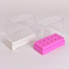Nail Drill Bit Holder Storage Box 10 Slots Mask Queen Nepal