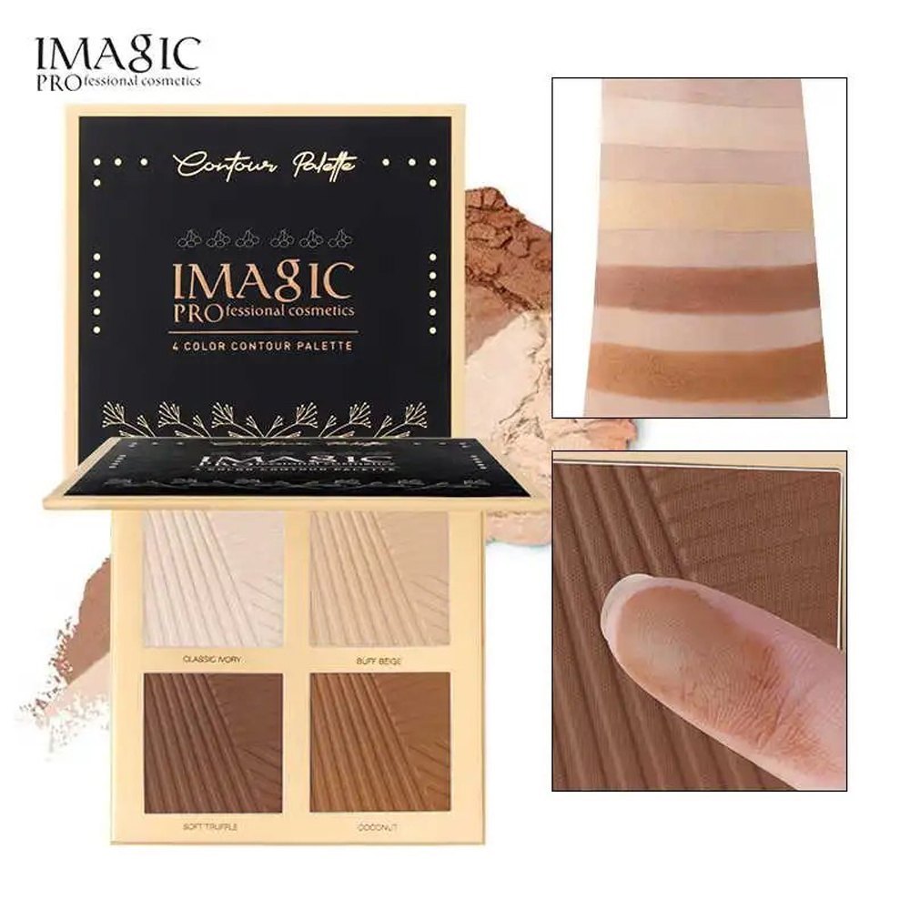IMAGIC Professional Cosmetics 4 Color Highlighter & Contour Palette
