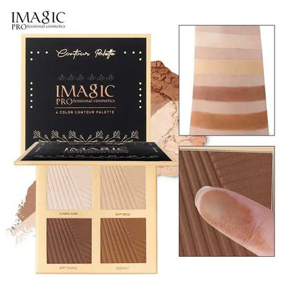 IMAGIC Professional Cosmetics 4 Color Highlighter & Contour Palette