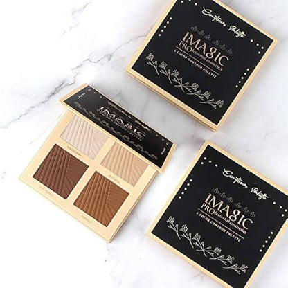 IMAGIC Professional Cosmetics 4 Color Highlighter & Contour Palette