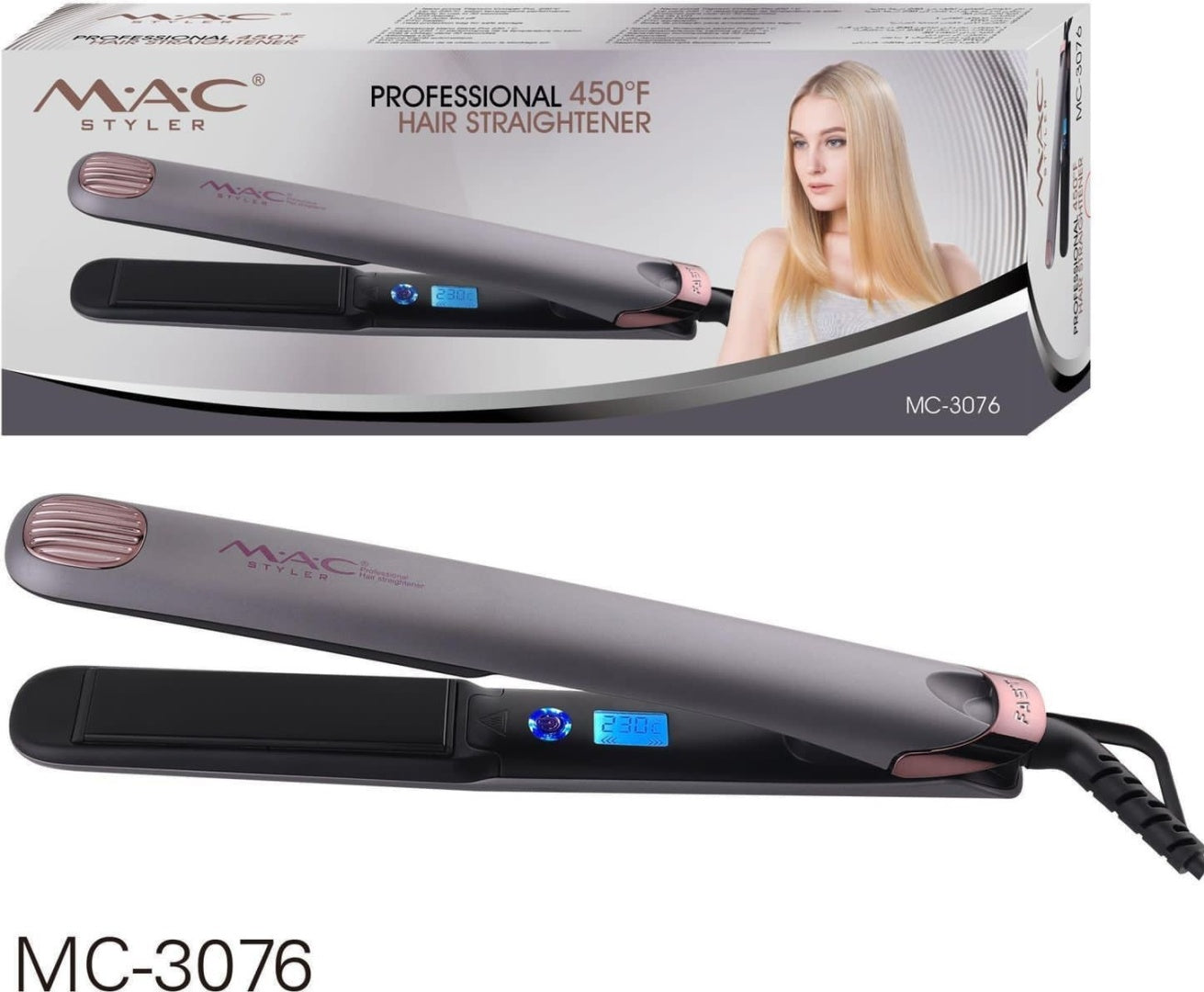 MAC Professional Hair Iron Straightener MC - 3076 Mask Queen Nepal