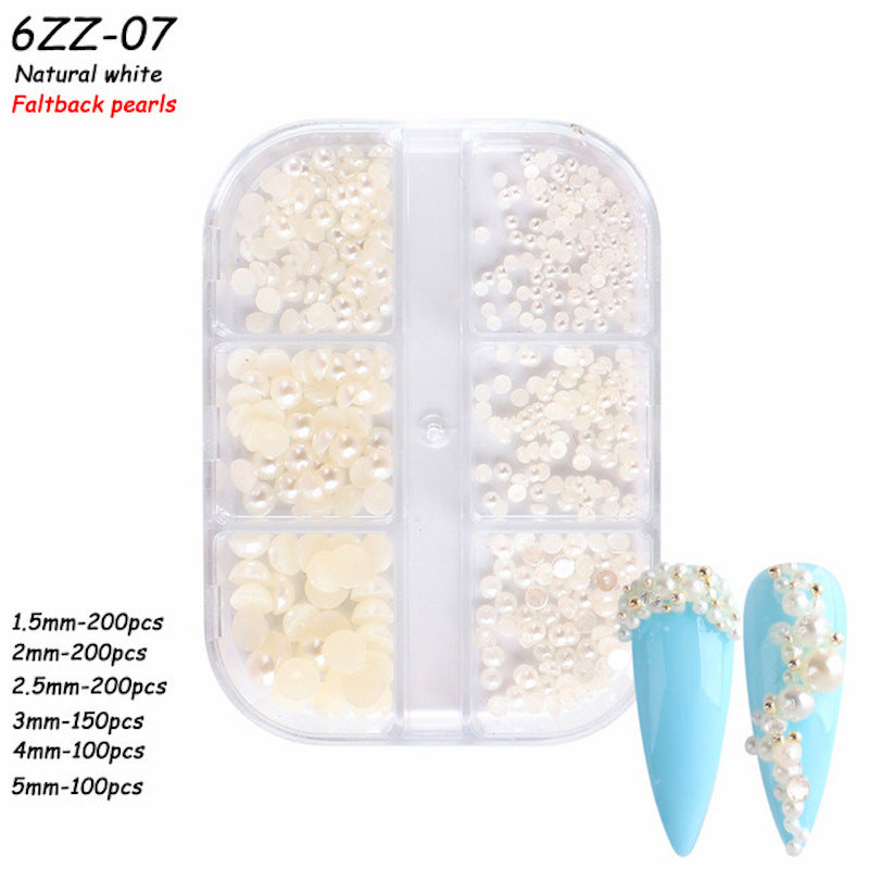 6 Grid Nail Stone Box Nail Art Rhinestone Mask Queen Nepal