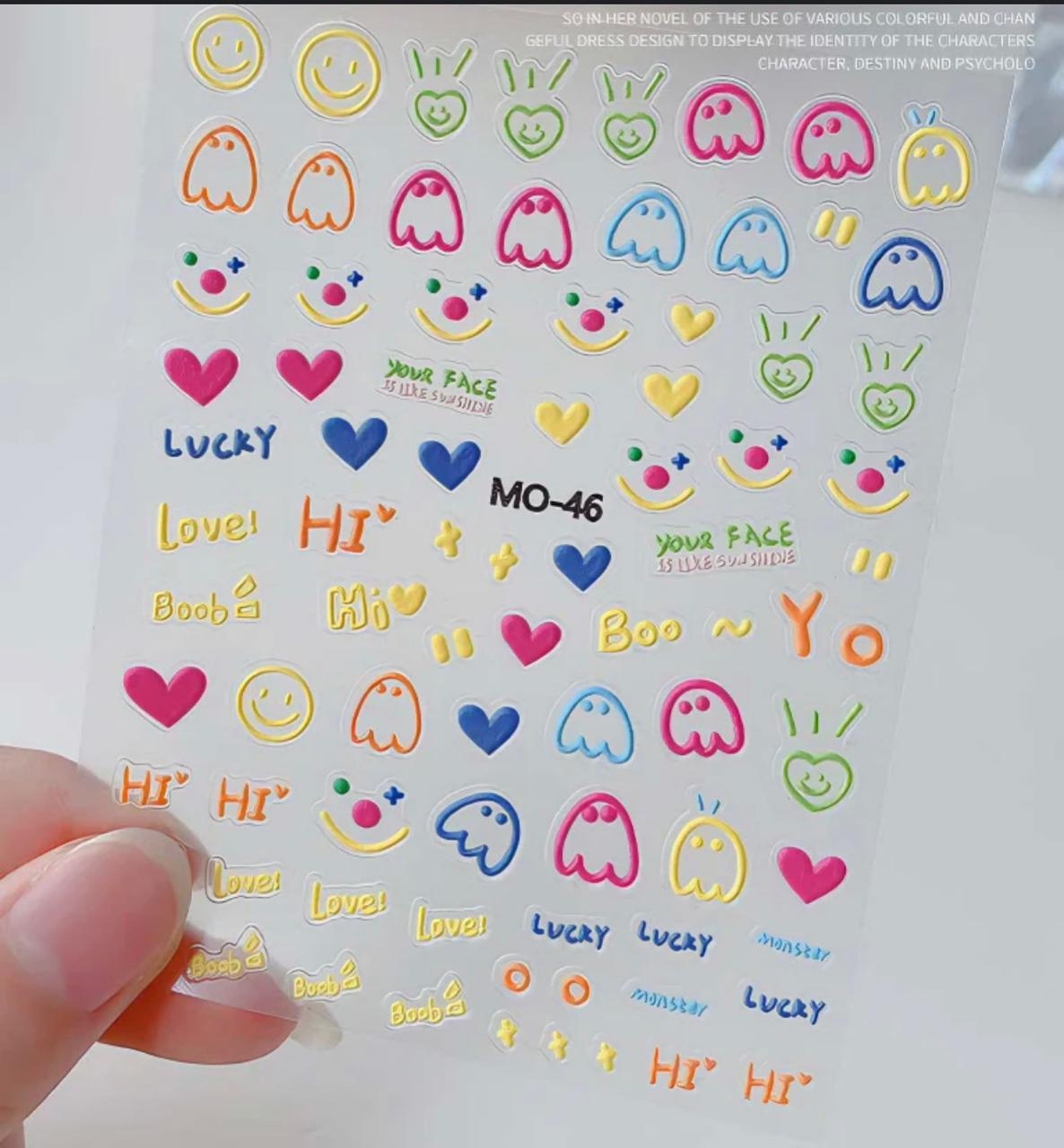 MOSR Nail Art Animal Print Sticker For Nails Mask Queen Nepal